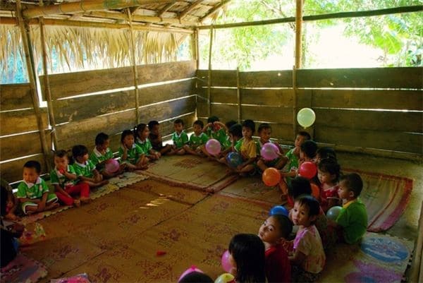 Lớp học của các học sinh bản Thái