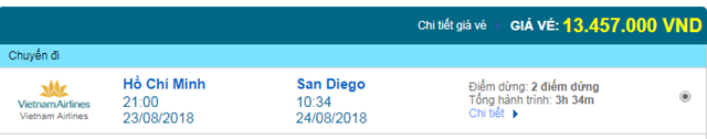Vé máy bay Vietnam Airlines đi San Diego, Mỹ