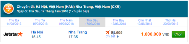 Vé máy bay Jetstar đi Nha Trang