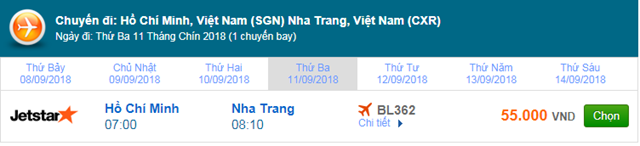Vé máy bay Jetstar đi Nha Trang