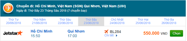 Vé máy bay Sài Gòn đi Quy Nhơn