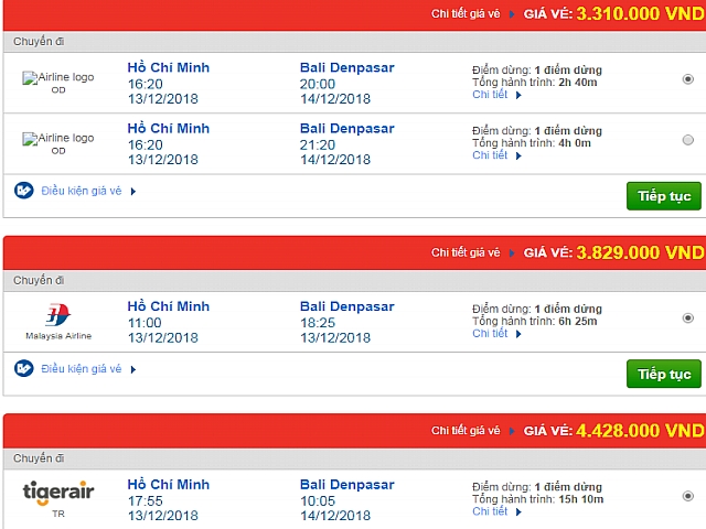 Giá vé máy bay TPHCM đi Denpasar, Indonesia mới nhất
