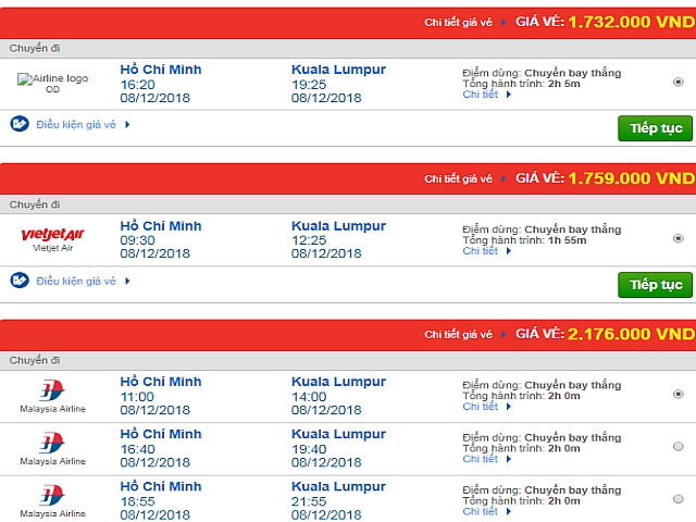 Giá vé máy bay TPHCM đi Kuala Lumpur, Malaysia mới nhất