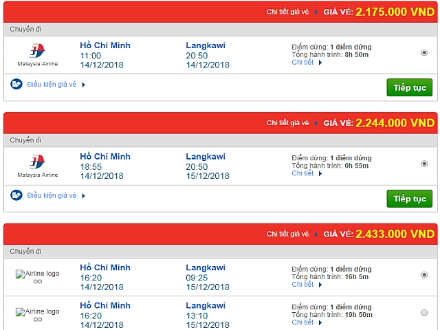 Giá vé máy bay TPHCM đi Langkawi, Malaysia mới nhất