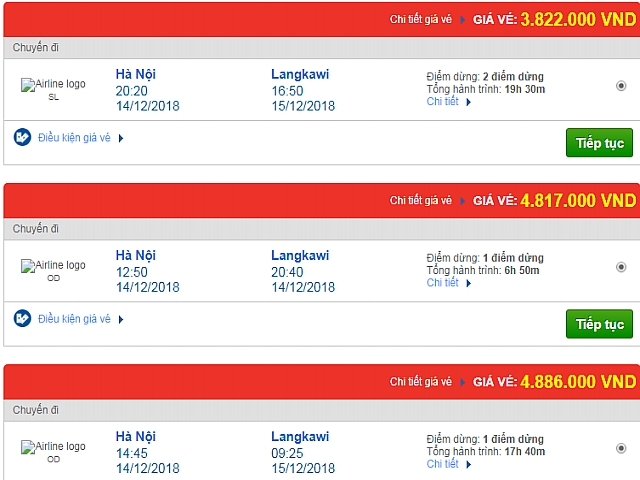 Giá vé máy bay Hà Nội đi Langkawi, Malaysia mới nhất