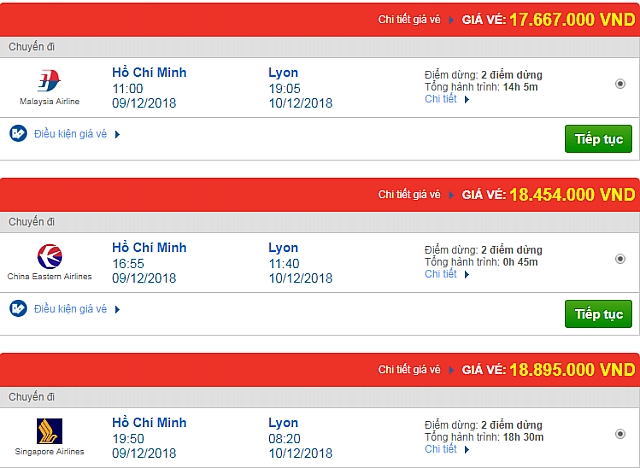 Giá vé máy bay TPHCM đi Lyon, Pháp mới nhất