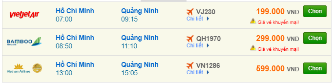 Bảng giá vé máy bay Vietnam Airlines đi Vân Đồn