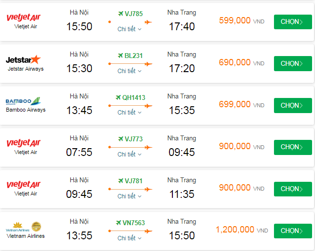 Giá vé rẻ đi Nha Trang tháng 10 bao nhiêu?